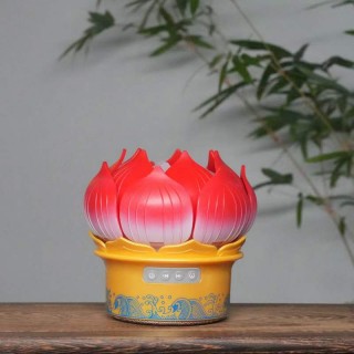 Đèn hoa đăng- Máy niệm phật hình hoa sen